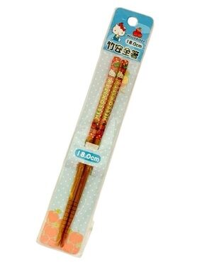 Hello Kitty Sanrio Bamboo Chopsticks 18cm Japan Only Exclusive NEW Kawaii